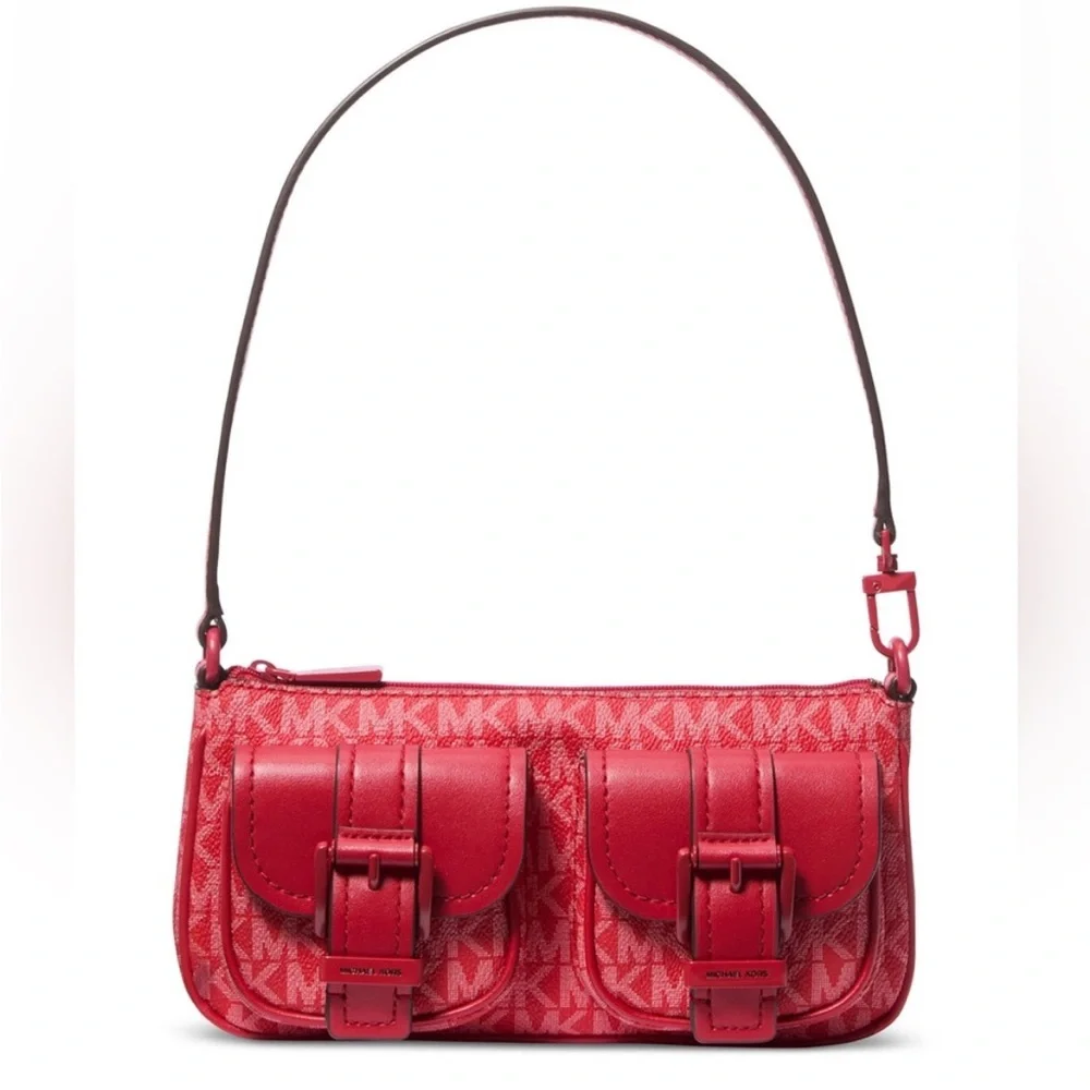 🍒🎄MICHAEL Michael Kors Zoe Convertible Signature Logo Shoulder Bag